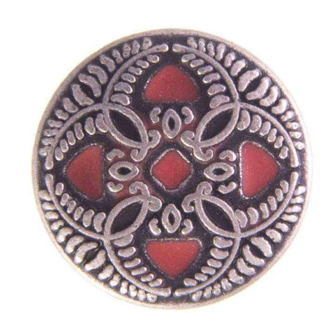 Trachten Knopf mit rotem Ornament TK-70rot