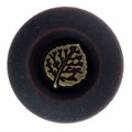 Trachten Knopf mit Blattmotiv TK-161schw braun