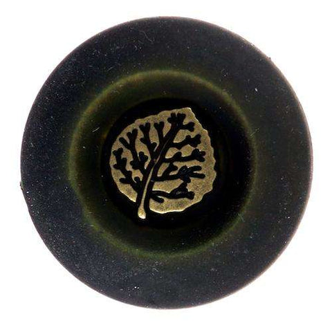 Trachten Knopf mit Blattmotiv TK-161grün