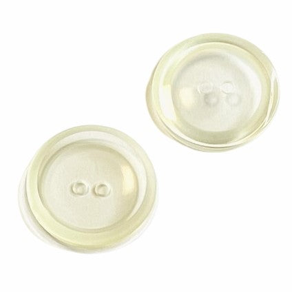 Transparenter Knopf mit creme farbigem Rand KD-19