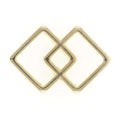 Zierschnalle Quadrate gold ZS-79g
