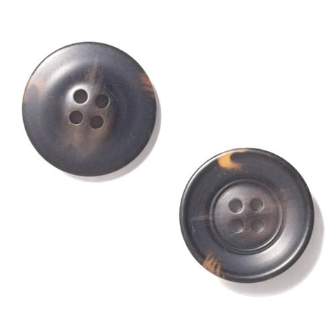 Dunkelbraun Hornimitatknopf HI-93 mit 4-Loch als Blazer- und Sakkoknopf